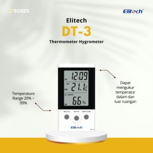 Elitech DT3 Digital Thermometer Hygrometer