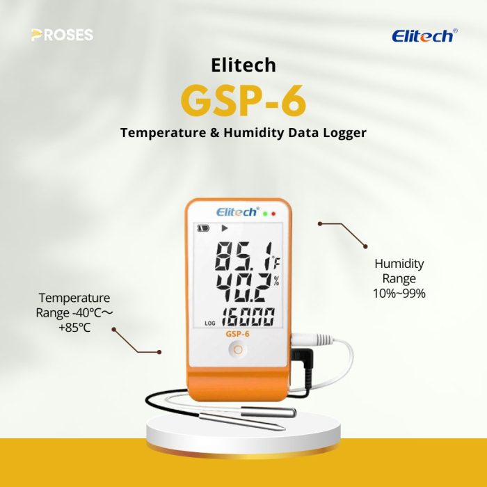 Elitech GSP-6 Temperature & Humidity Data Logger