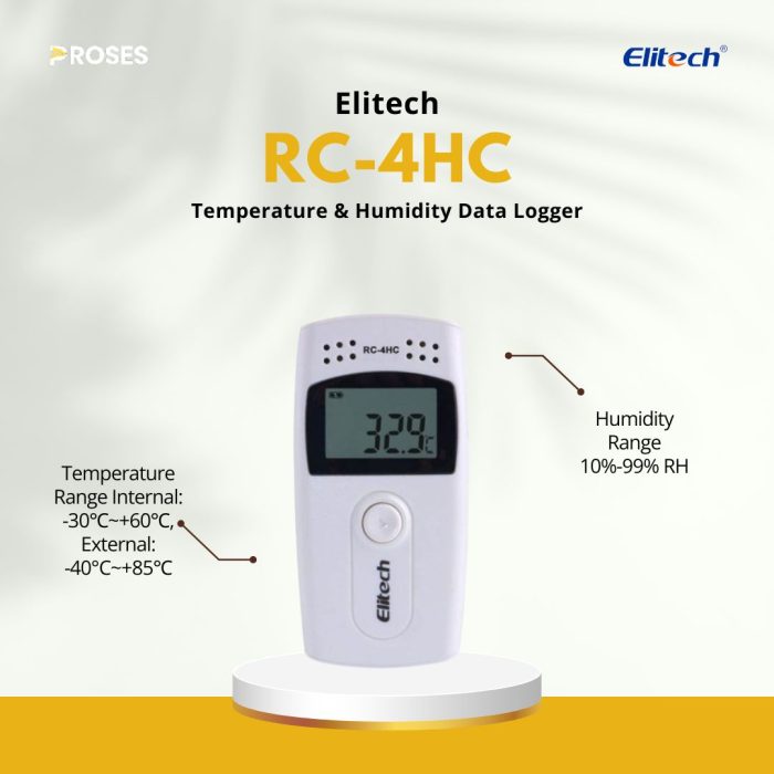 Elitech RC-4HC USB Temperature and Humidity Data Logger