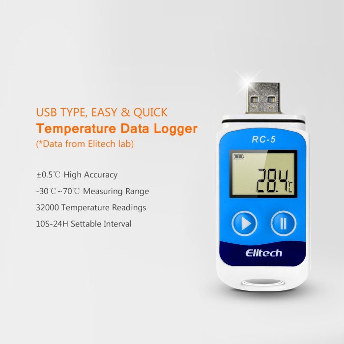 Elitech RC-5 USB Temperature Data Logger 4 Elitech RC-5 USB Temperature Data Logger 4