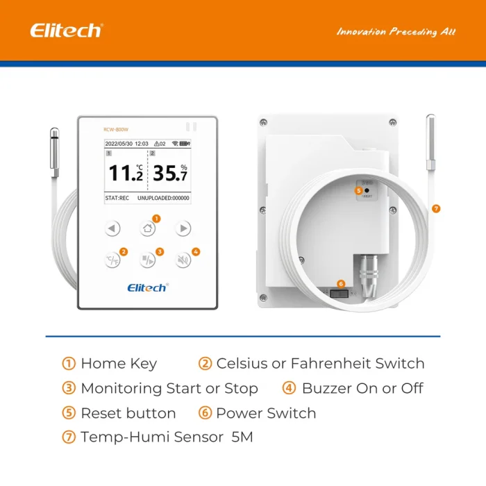 Elitech RCW-800W Temperature & Humidity Data Logger WiFi 1