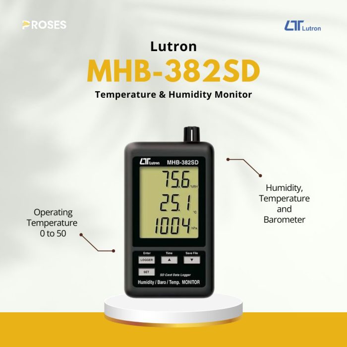 Lutron MHB-382SD Temperature & Humidity Monitor
