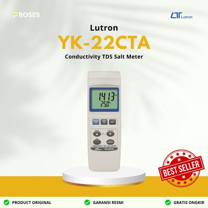 Lutron YK-22CTA Conductivity TDS Salt Meter
