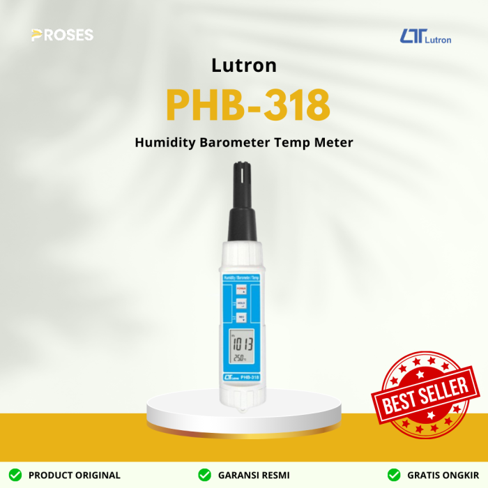 lutron PHB -318 Humidity Barometer Temp Meter lutron PHB -318 Humidity Barometer Temp Meter