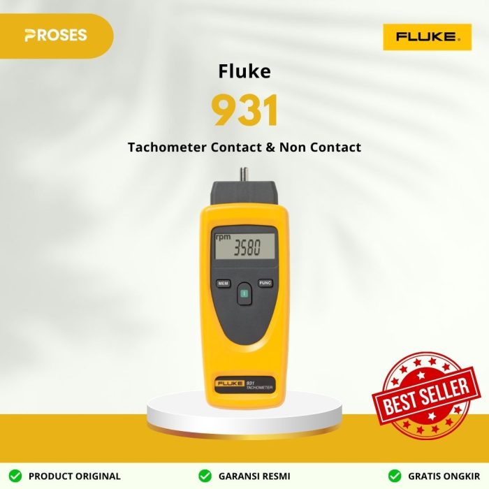 Fluke 931 Digital Tachometer Contact and Non-Contact Fluke 931 Digital Tachometer Contact and Non-Contact