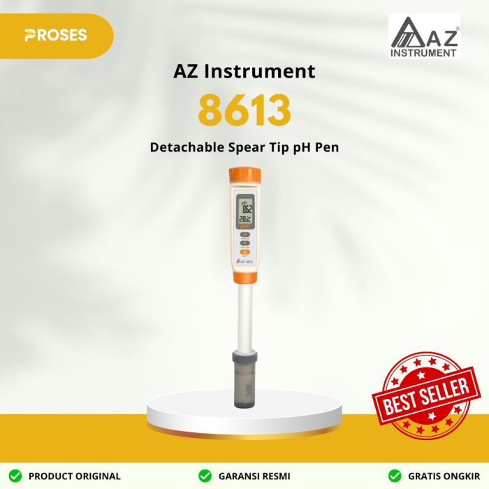 AZ Instrument 8613 Detachable Spear Tip pH Food Pen w/tip Shield