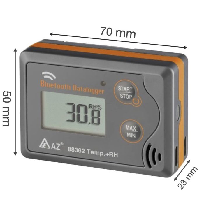 AZ Instrument 88362 Bluetooth Temp. RH Data Logger 3