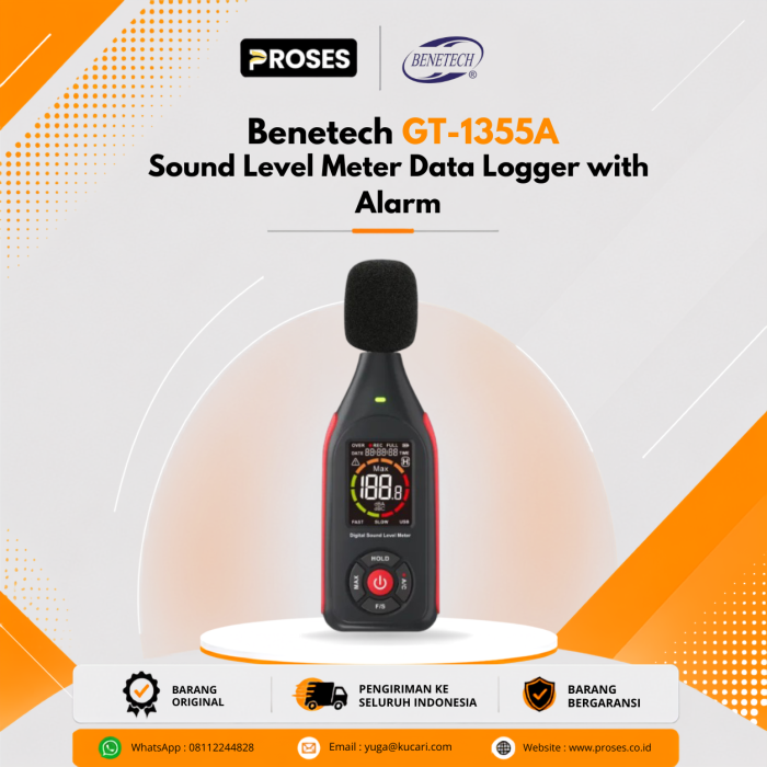 Benetech GT-1355A Sound Level Meter Data Logger with Alarm Benetech GT-1355A Sound Level Meter Data Logger with Alarm