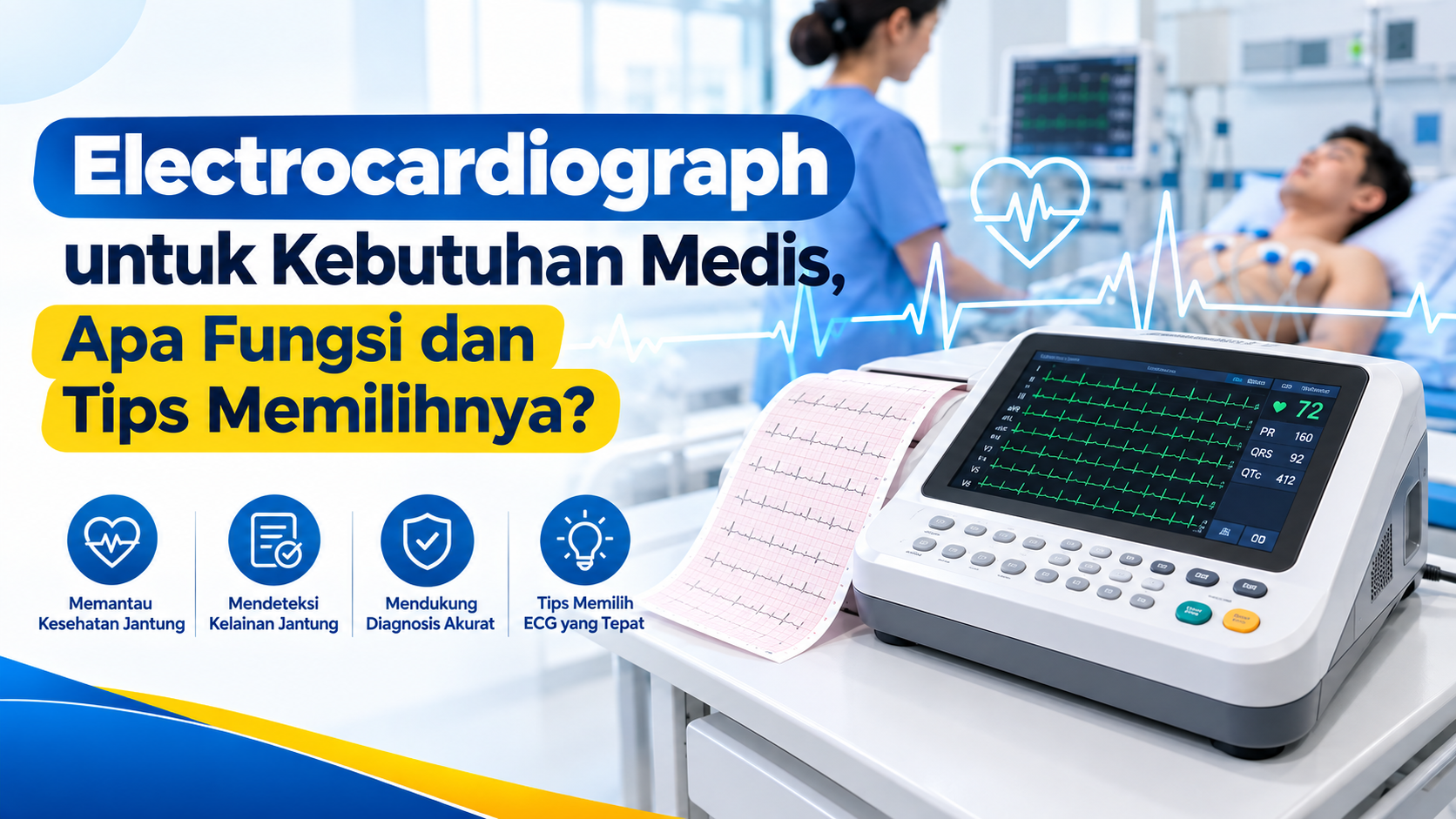 Electrocardiograph untuk Kebutuhan Medis, Apa Fungsi dan Tips Memilihnya